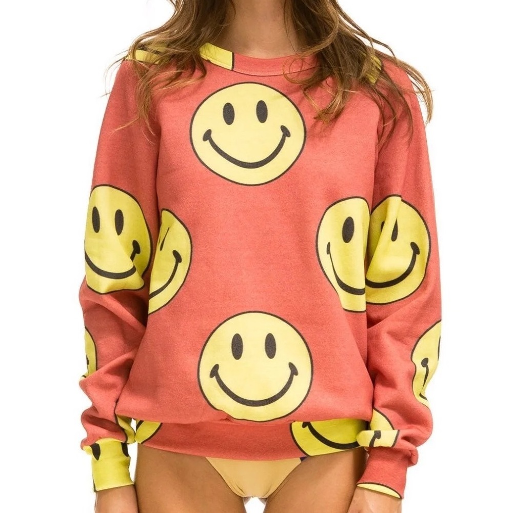 Aviator Nation Repeat Smiley Crewneck